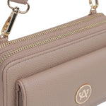 Cartera crossbody Samie para mujer color nude