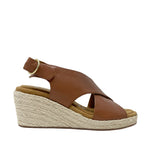 Sandalias de cuña Willow para mujer color cognac