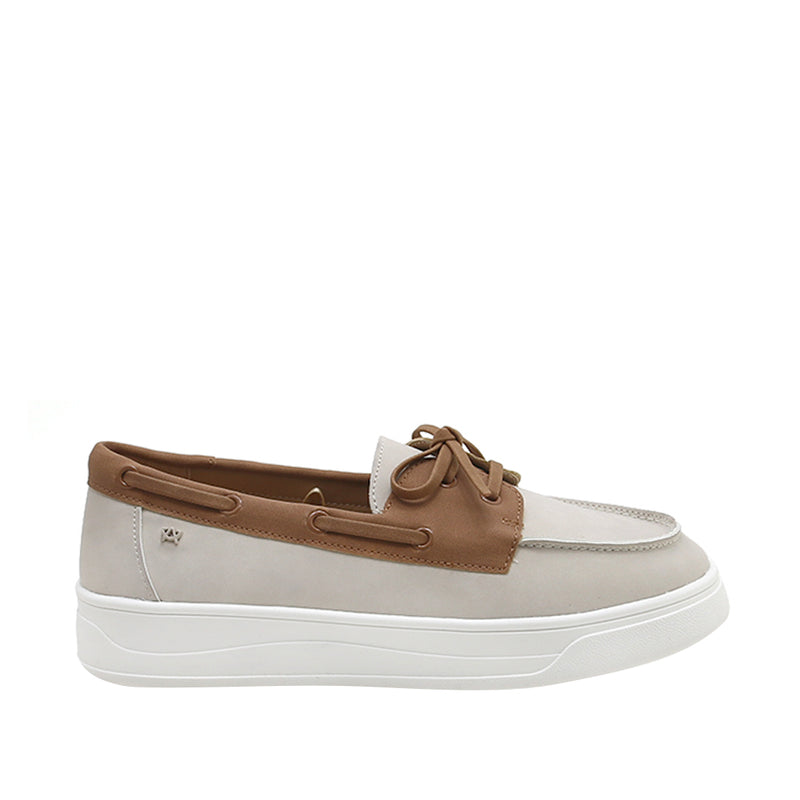 Boat shoes Bob para mujer color hueso