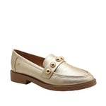 Mocasines Ispani para mujer color dorado