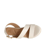 Sandalias de cuña Calari para mujer color nude