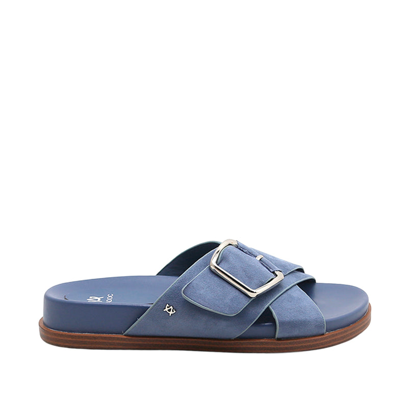 Sandalias flats Isha para mujer color celeste - Tiendas ADOC Honduras