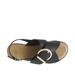 Sandalias flats Gary para mujer color negro