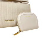 Cartera Satchel Clara para mujer color nude