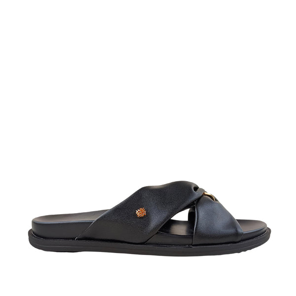Sandalias flats Darci para mujer color negro