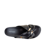 Sandalias flats Darci para mujer color negro