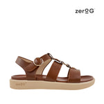 Sandalias flats Valia 3 para mujer color tan