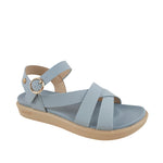 Sandalias flats Indyra para mujer color celeste