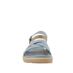 Sandalias flats Indyra para mujer color celeste