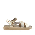 Sandalias flats Indyra para mujer color dorado