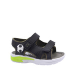 Sandalias con luces Futbol para infante color negro