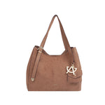 Cartera satchel Hilda para mujer color camel