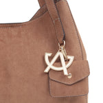 Cartera satchel Hilda para mujer color camel