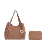 Cartera satchel Hilda para mujer color camel