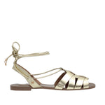 Sandalias flats Devaa para mujer color dorado