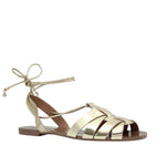 Sandalias flats Devaa para mujer color dorado