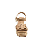 Sandalias de cuña Debbie para mujer color nude
