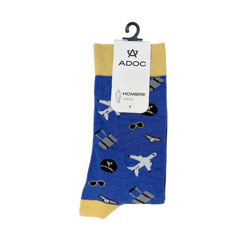 Calcetines Avion para hombre color azul