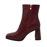 Botas de tacón Lizette para mujer color vino