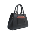 Cartera satchel Olivia para mujer color negro