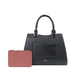 Cartera satchel Olivia para mujer color negro