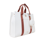 Cartera tote Ornella para mujer color hueso