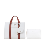 Cartera tote Ornella para mujer color hueso