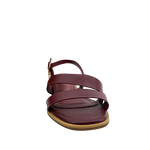 Sandalias flats Galatea para mujer color vino