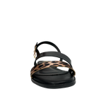 Sandalias flats Galatea para mujer color leopardo