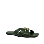 Sandalias flats Dari para mujer color olivo