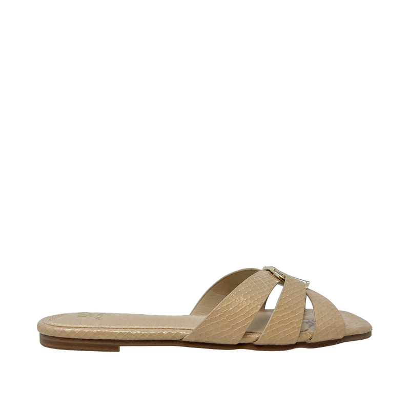Sandalias flats Dari para mujer color nude