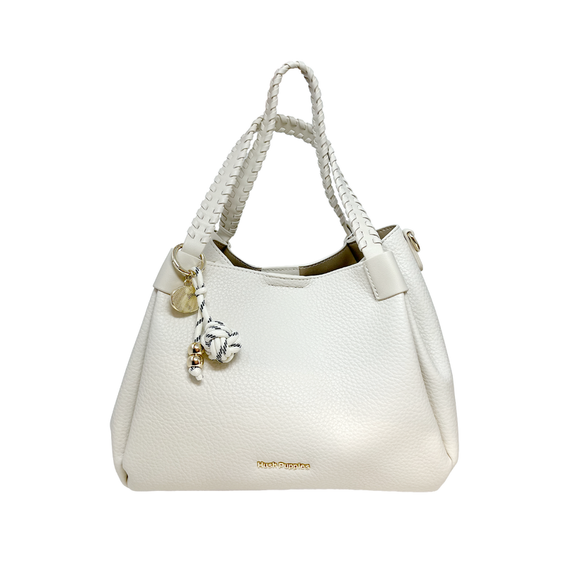 Cartera satchel Octavia para mujer color hueso