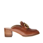 Tacones mules Faby para mujer color tan