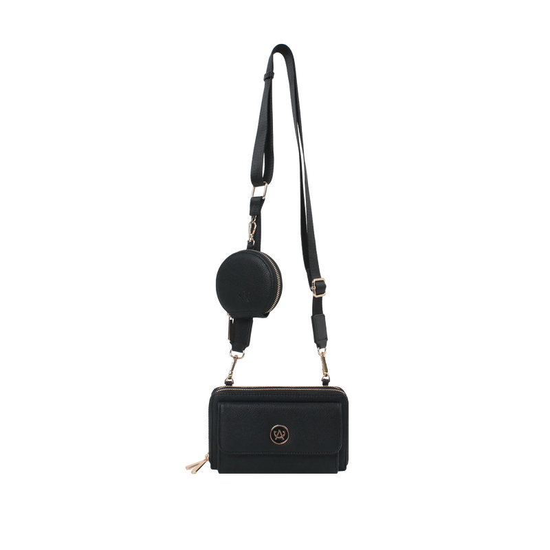 Cartera crossbody Samie para mujer color negro