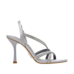 Sandalias de tacón Nexus para mujer color plateado