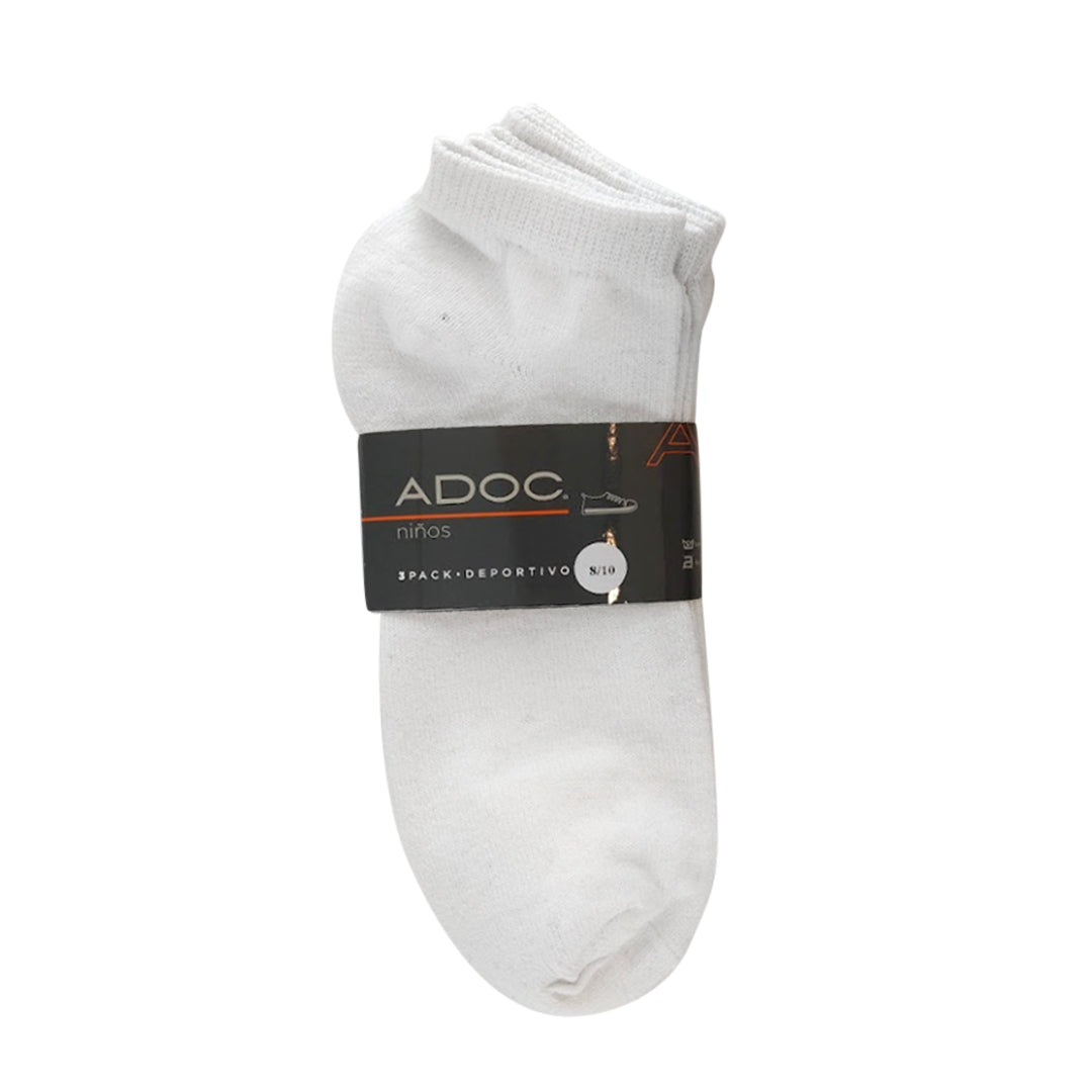 Calcetines 3 pack escolar blanco Unisex - ADOC Honduras – Tiendas